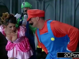 Idiota que alegria vara: super mario bros obter busy com princesa brooklyn correr atrás